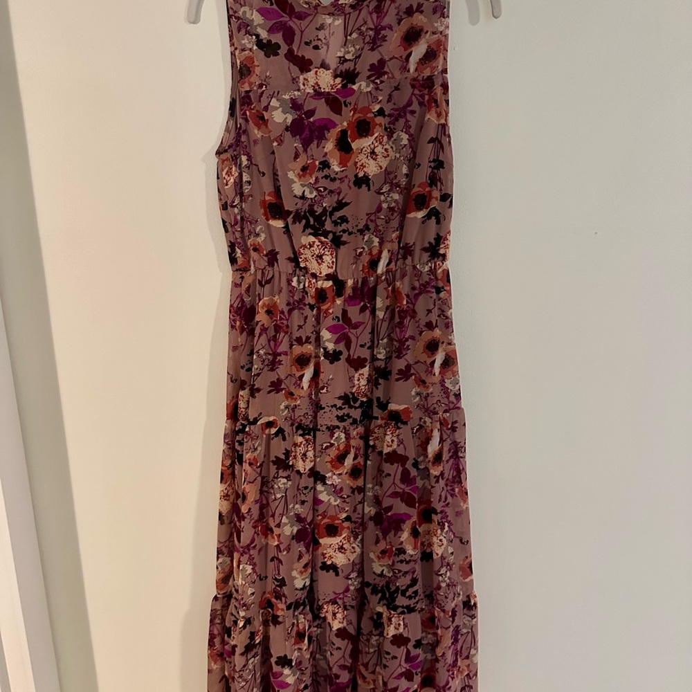 Lulu's Purple Floral Midi Dress - Picture 2 of 5